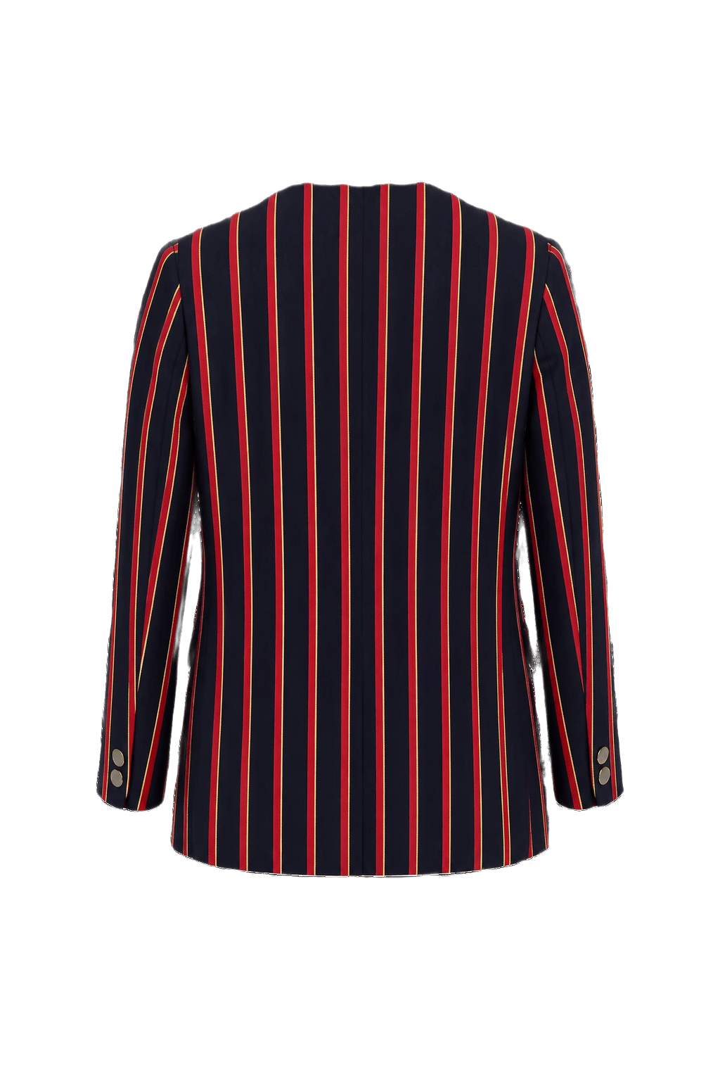 1970s Navy Blue Wool Blazer - Back View