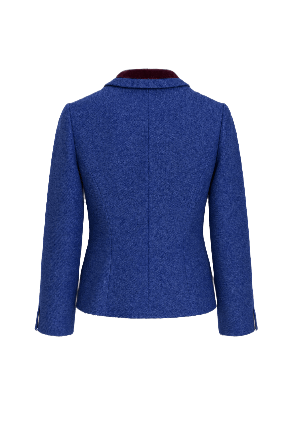 1950s Royal Blue Wool Blazer - Back View