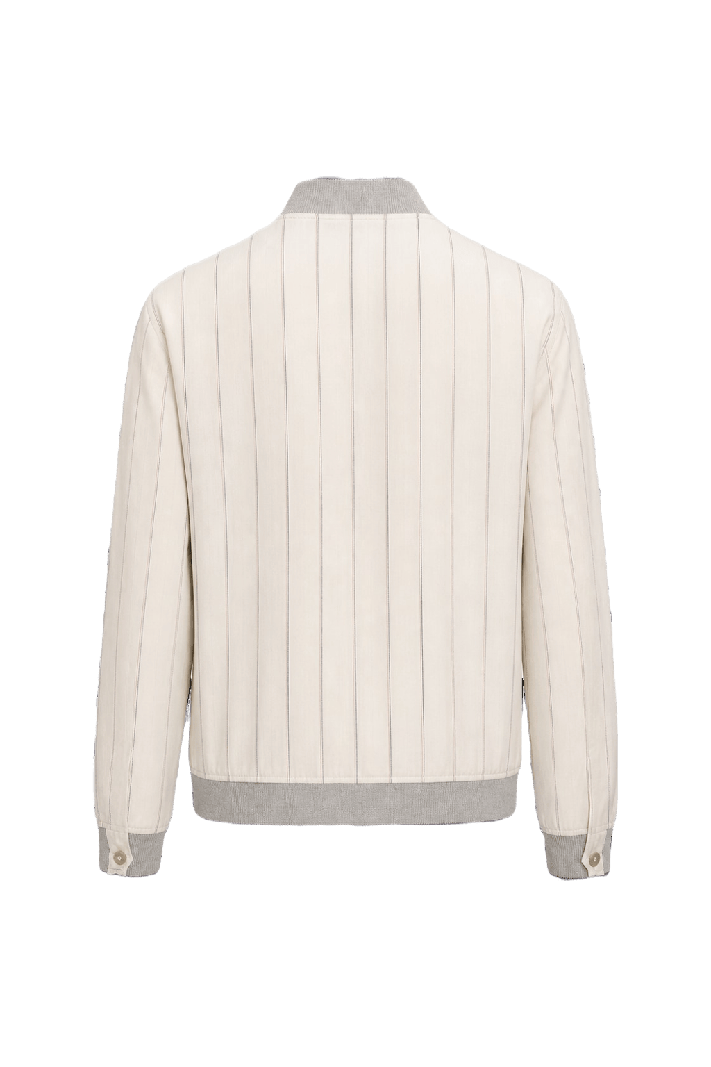 1980s Light Beige Cotton Blend Jacket - Back View
