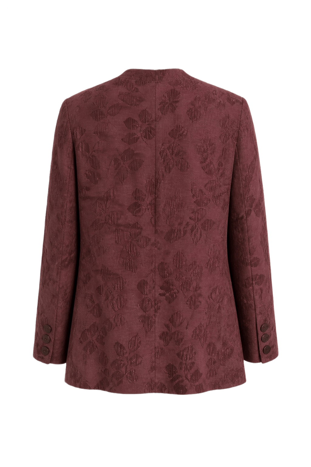 1980s Brown Cotton Blend Jacket - Back View