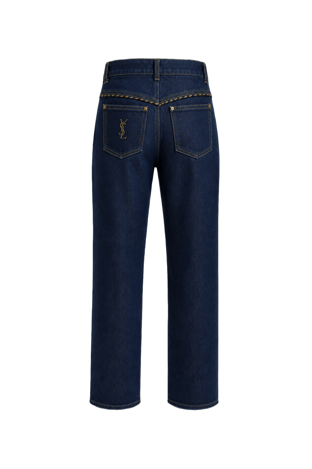 1990s Dark Blue Denim Jeans - Back View