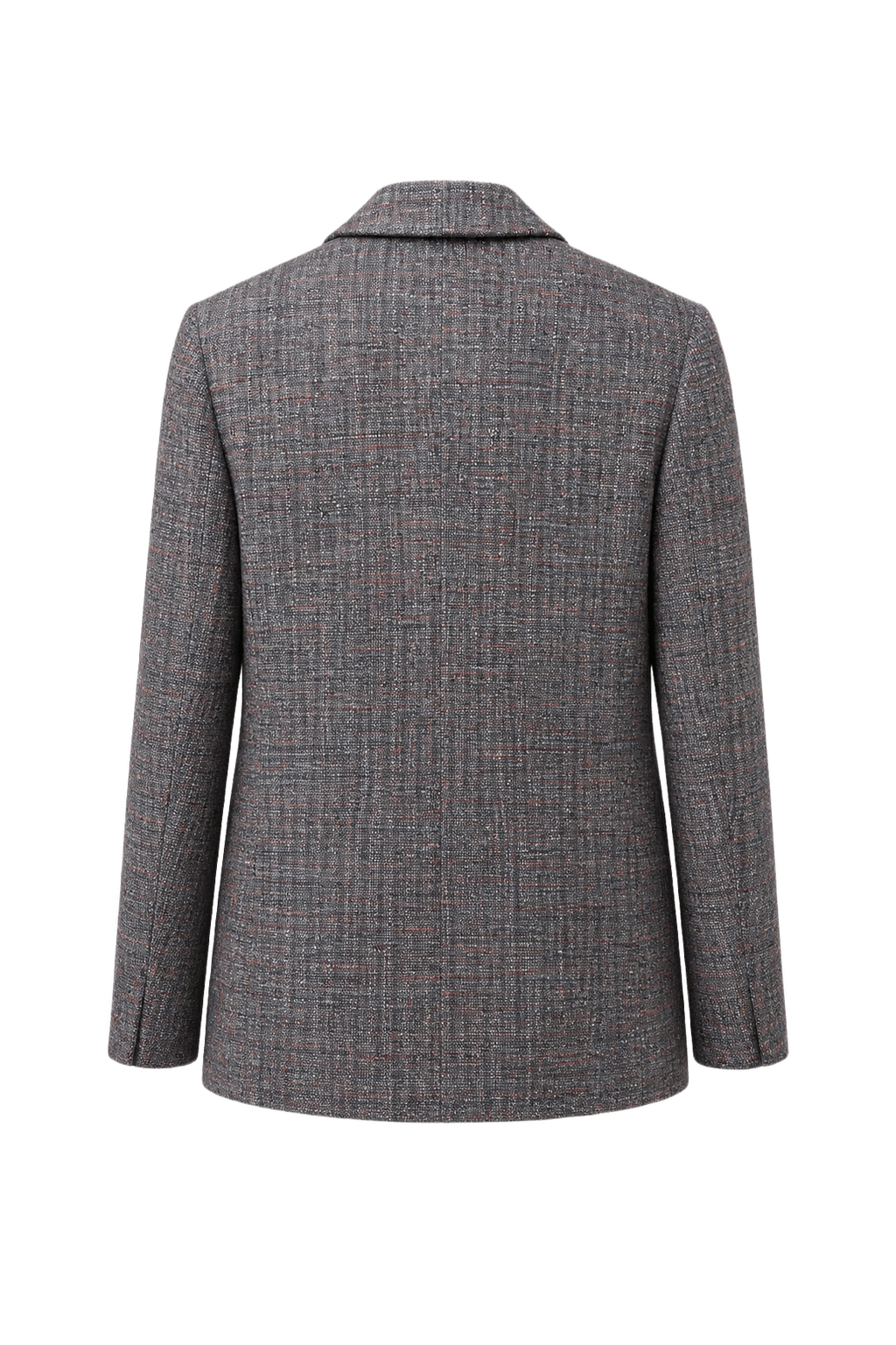 1980s Gray Wool Blend Blazer - Back View