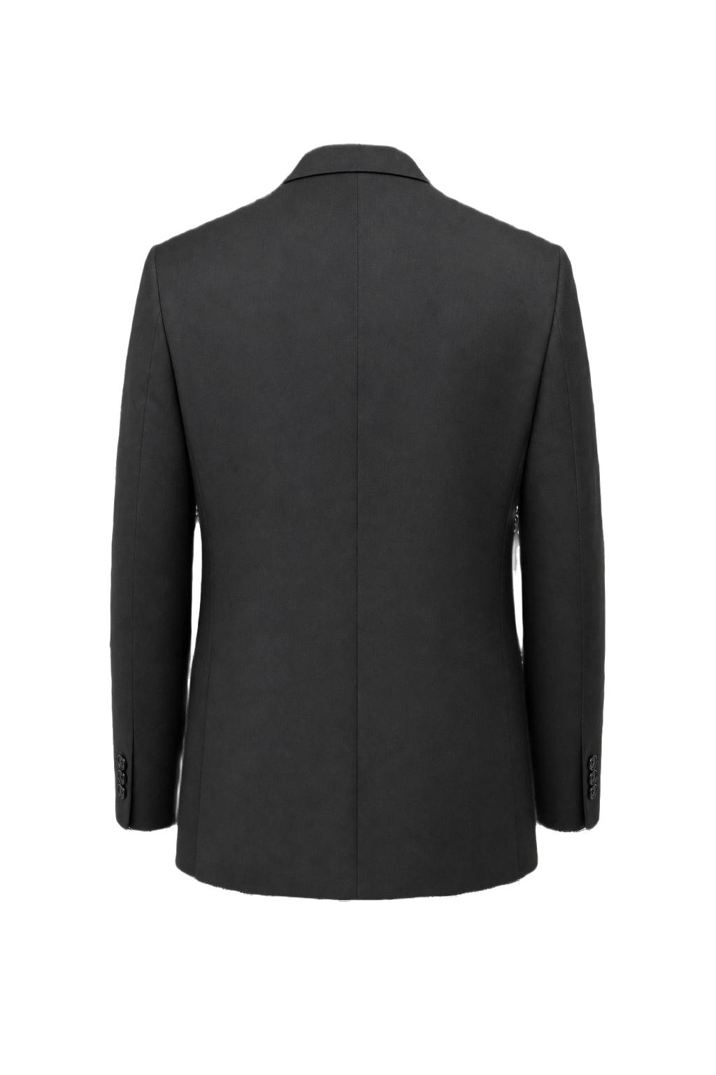 1980s Black Wool Blend Blazer - Back View