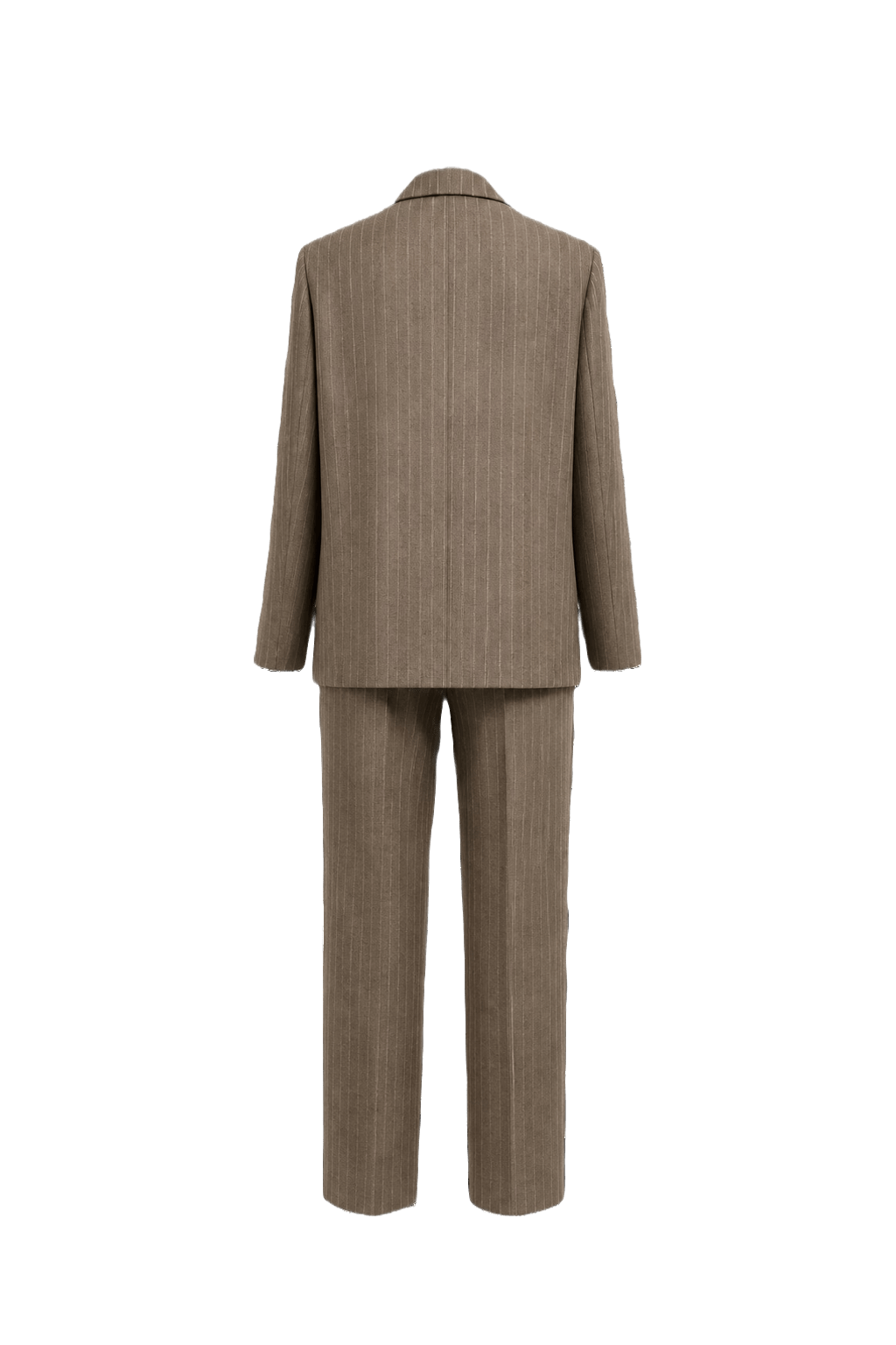 1970s Brown Wool Blend Blazer and Trousers - Back View