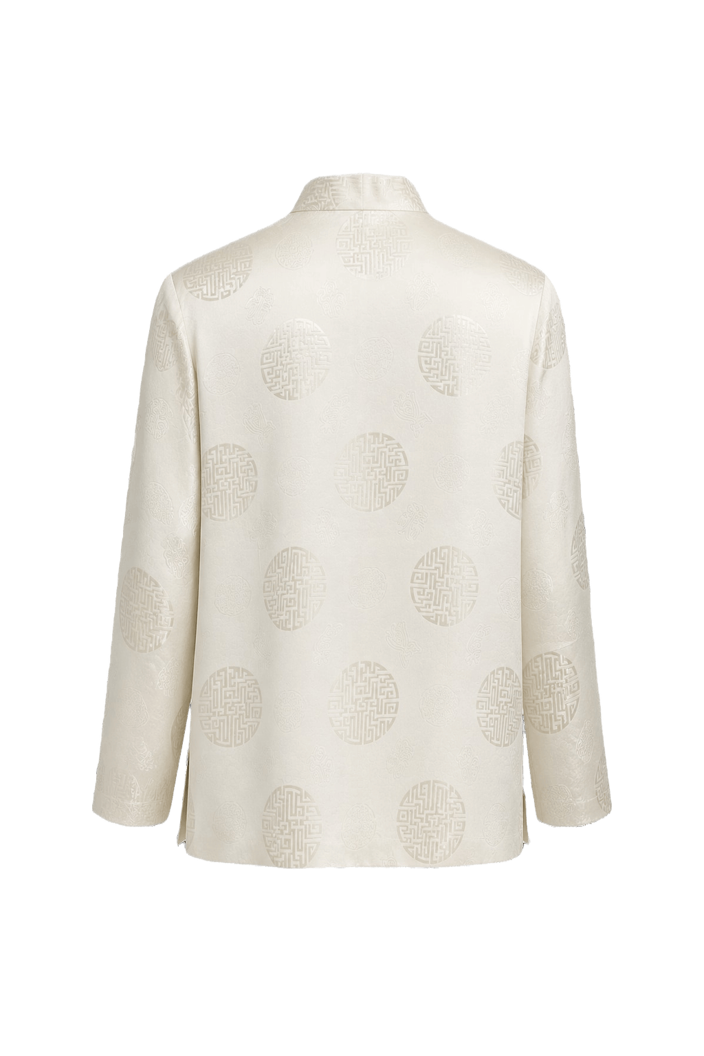 1980s Cream Silk Shirt - Back View