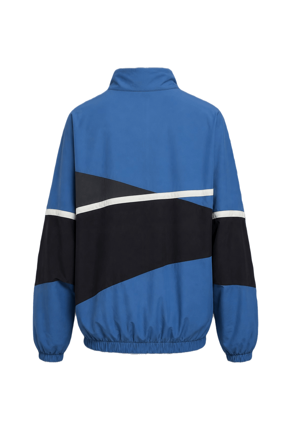 1980s Blue Nylon Windbreaker - Back View