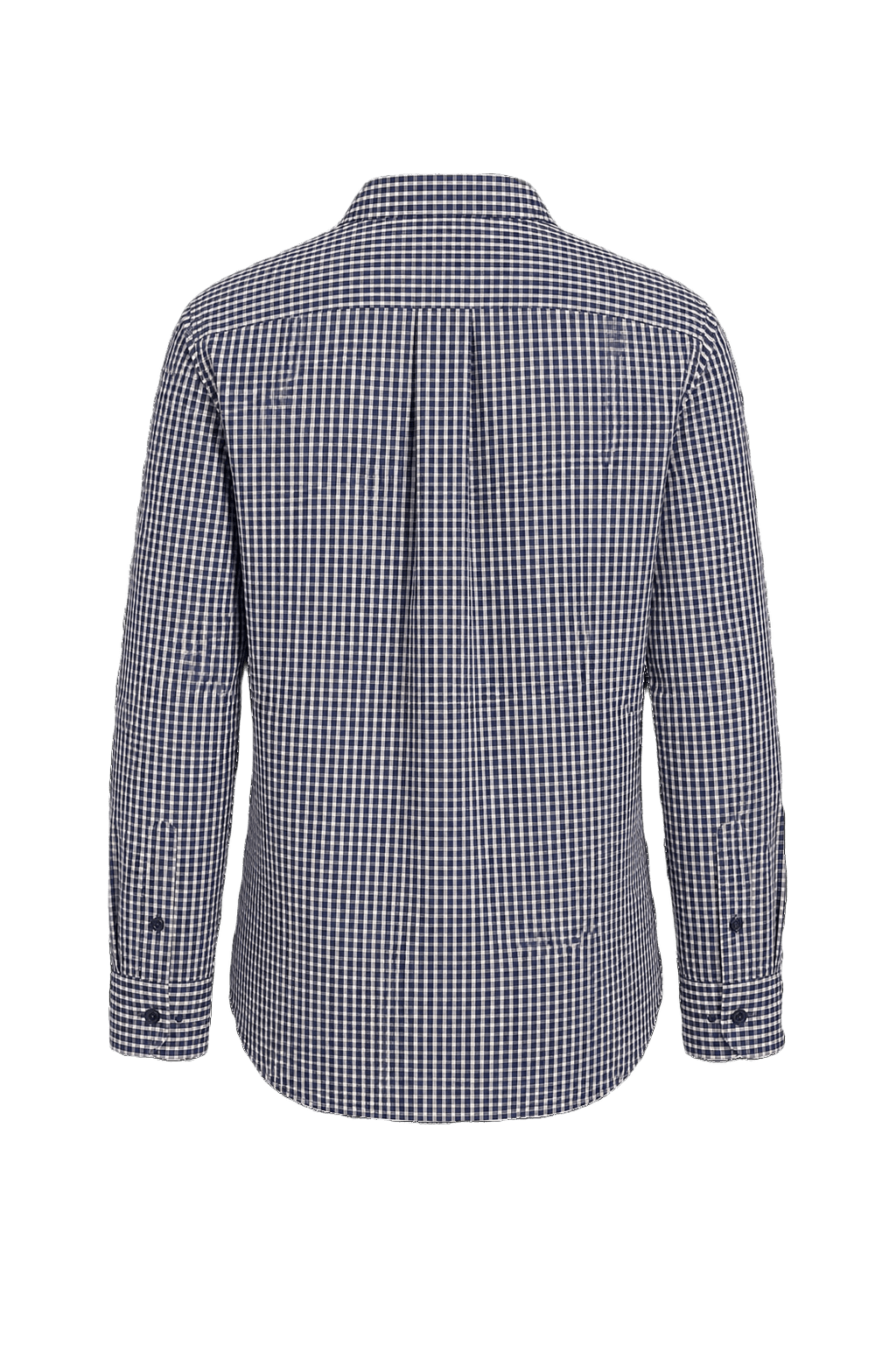 1980s Navy Blue Cotton Blend Shirt - Back View