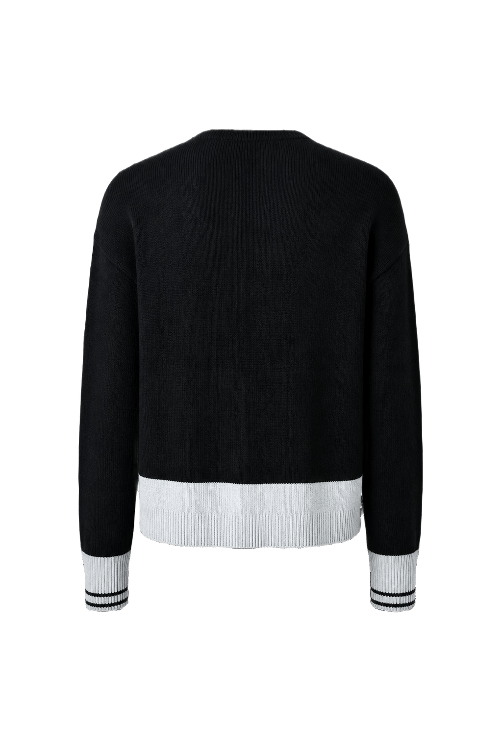 1980s Black Cotton Blend Sweater - Back View