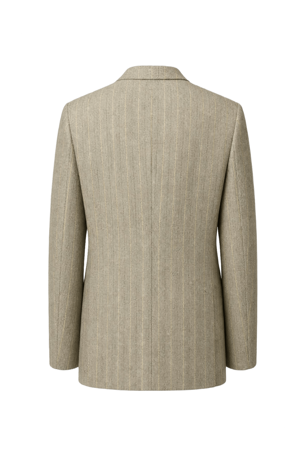 1980s Beige Wool Blend Blazer - Back View
