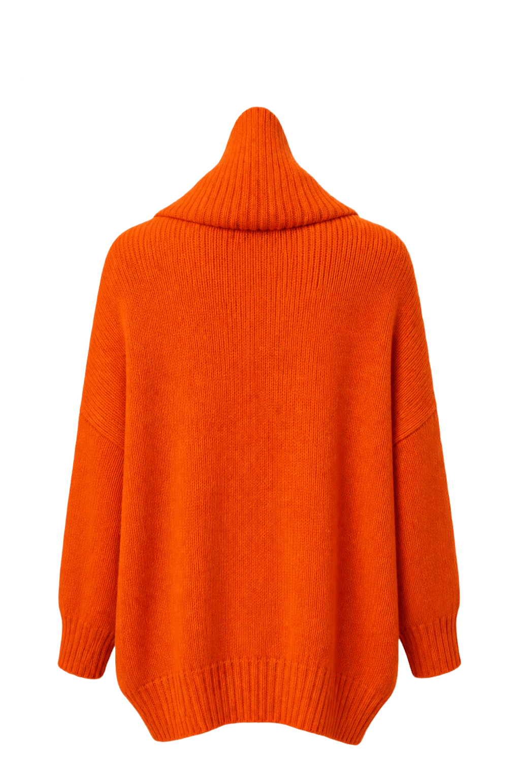 1990s Orange Wool Blend Sweater - Back View