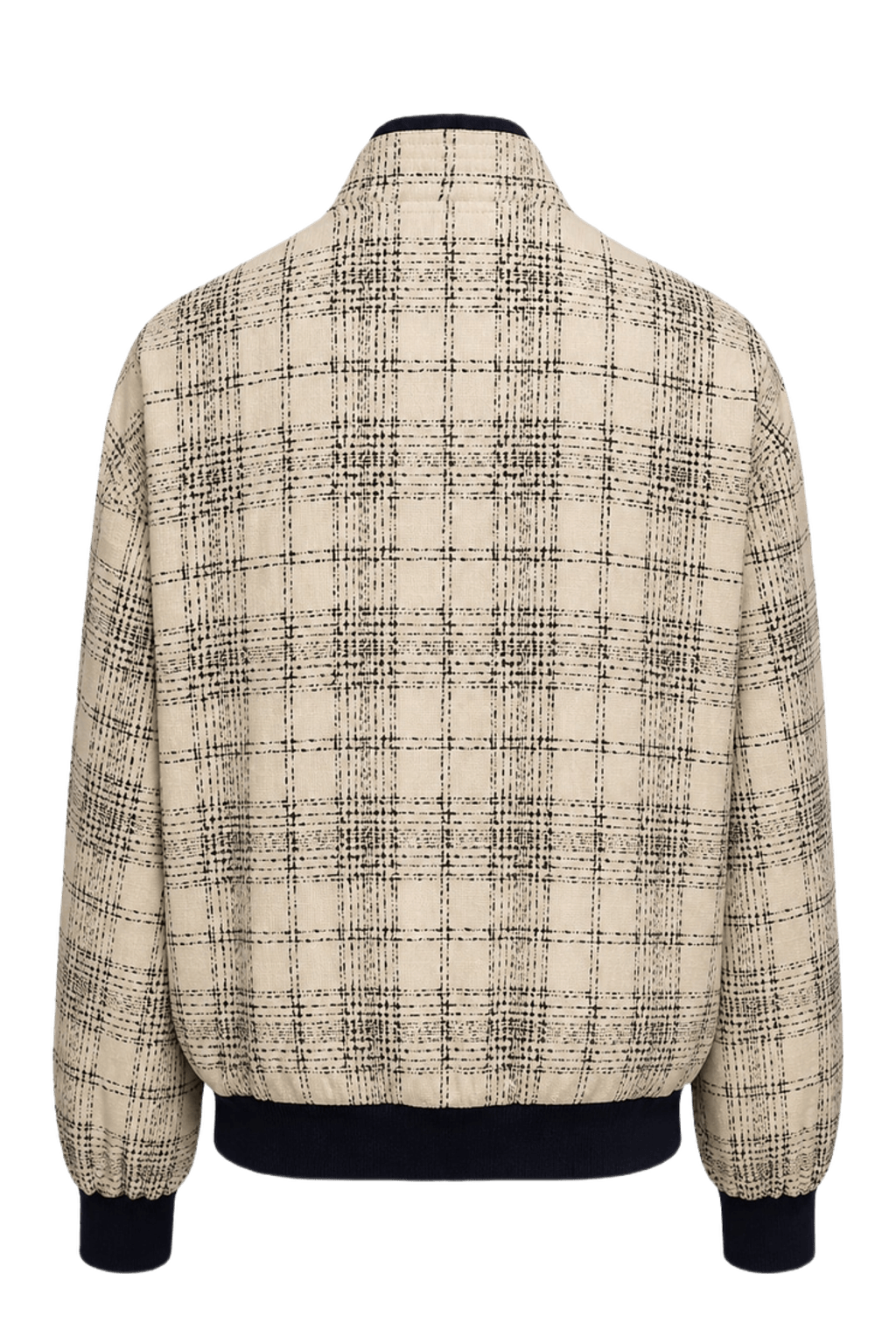 1980s Beige Wool Blend Jacket - Back View