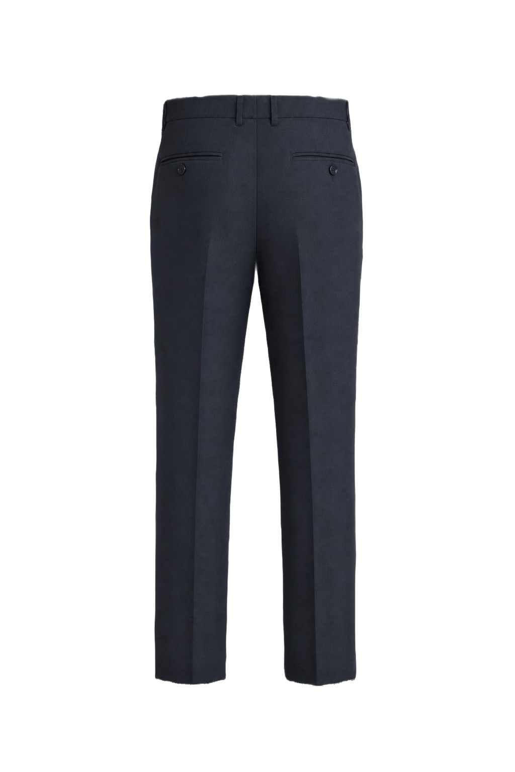 1980s Navy Wool Blend Trousers - Back View