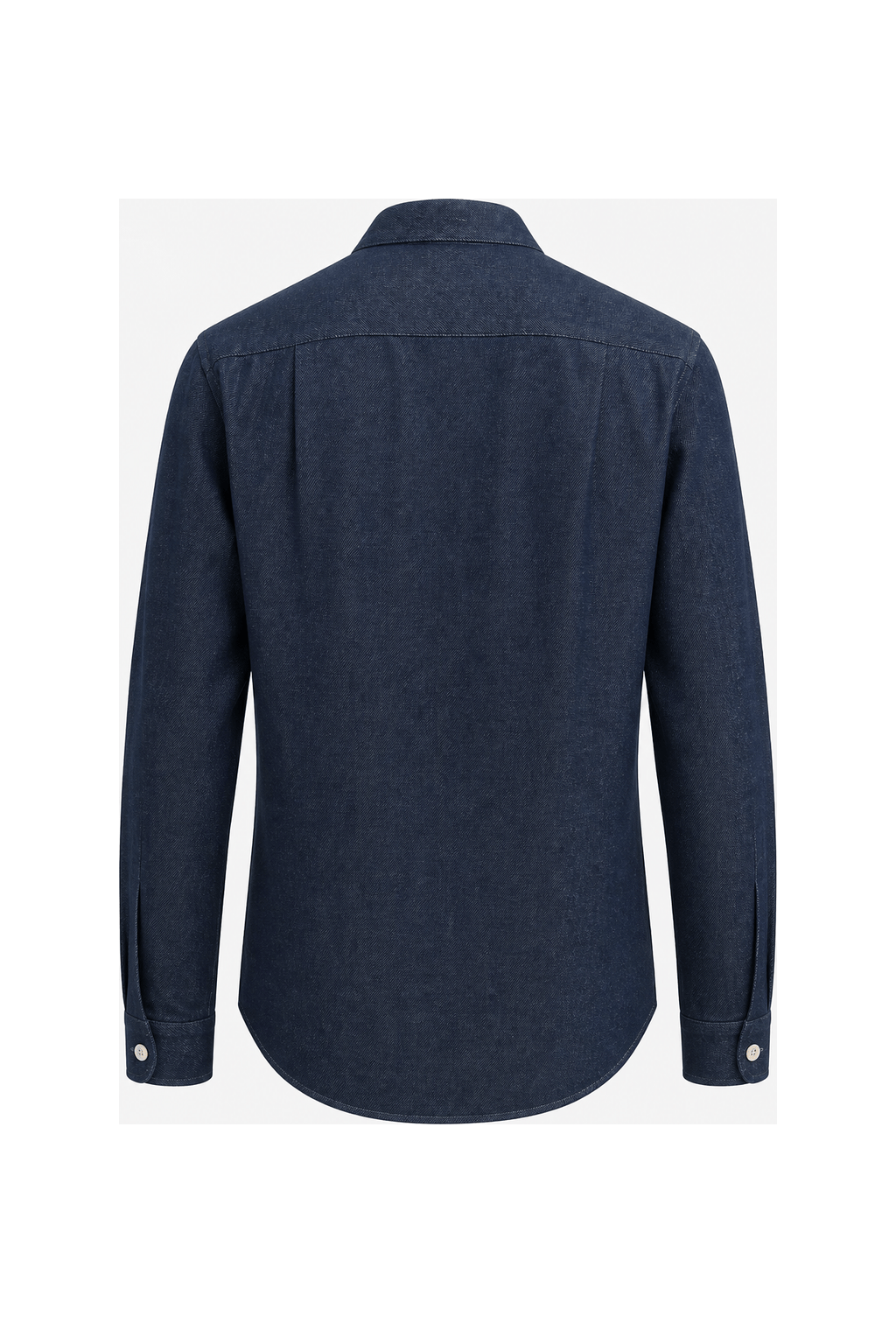 1970s Dark Blue Denim Shirt - Back View