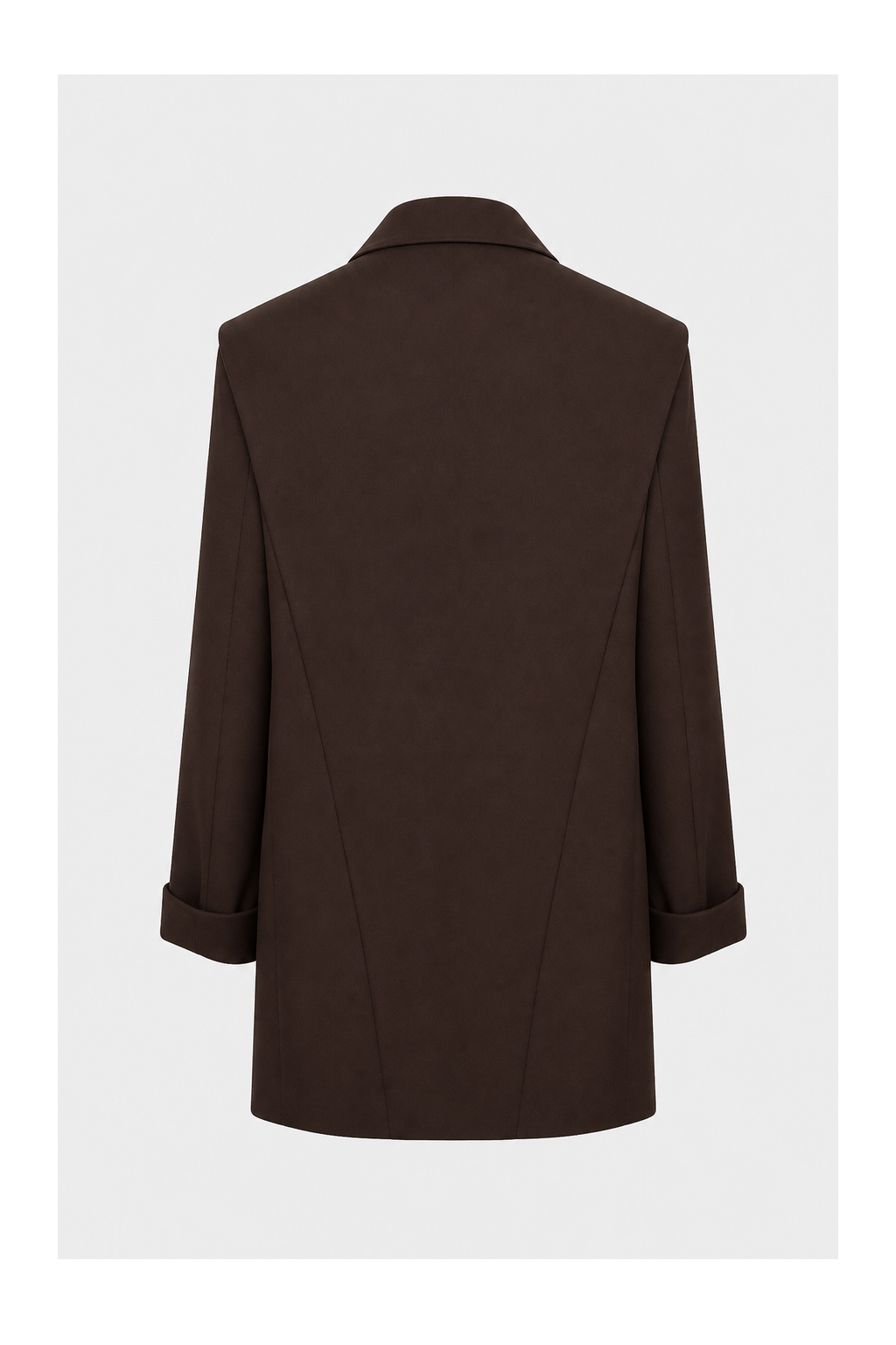 1980s Brown Wool Blend Blazer - Back View