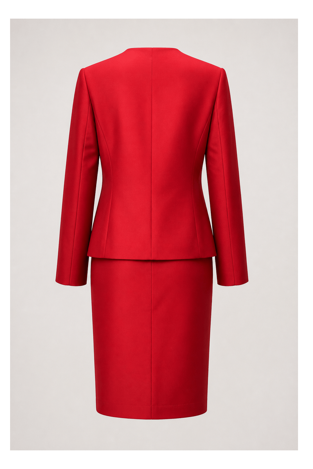 1980s Red Synthetic Suit - Back View