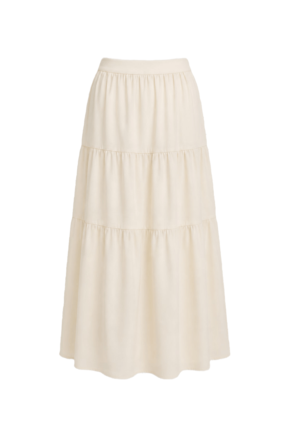 1970s Ivory Cotton Skirt - Back View