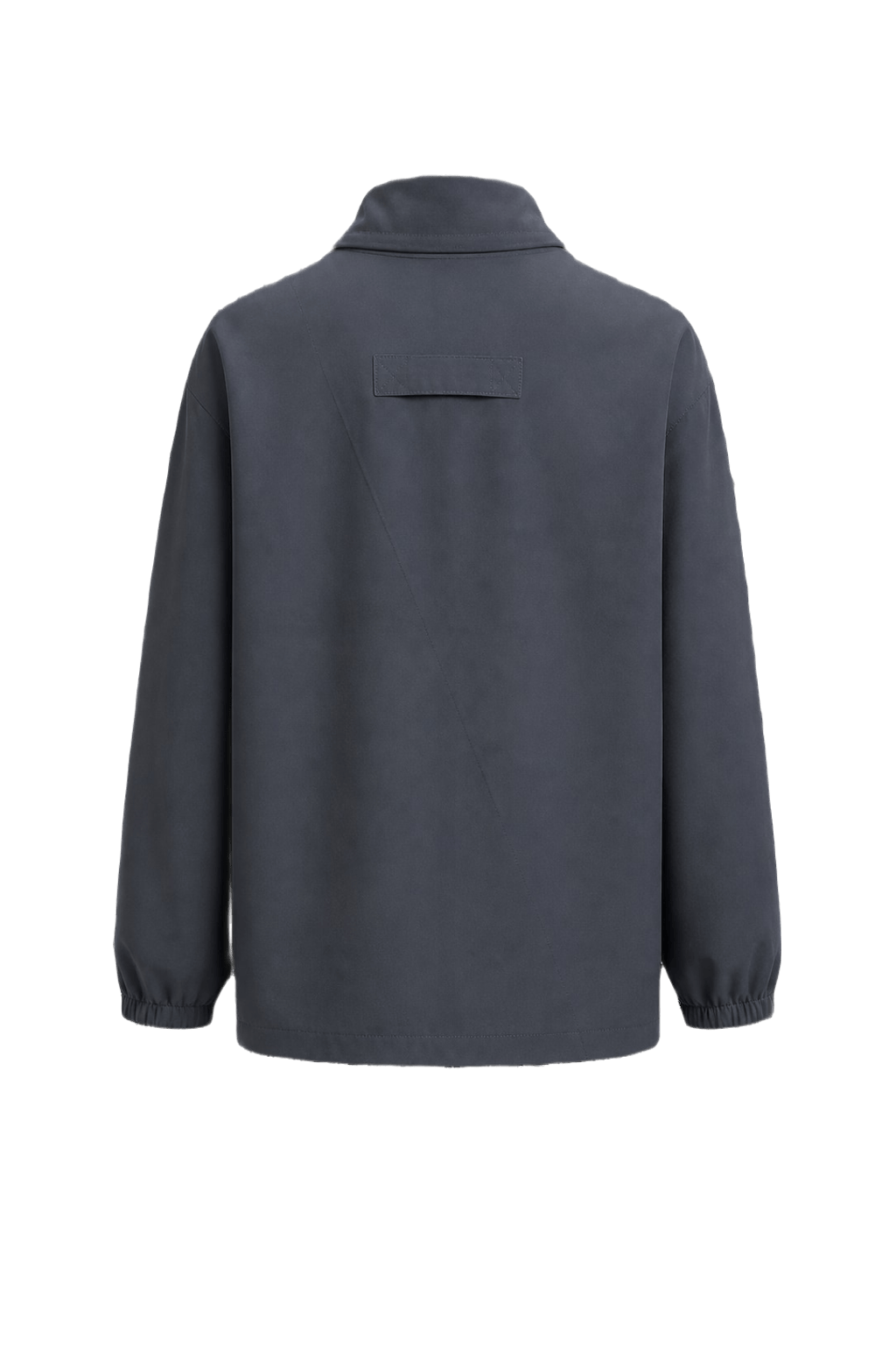 1980s Grey Synthetic Blend Jacket - Back View