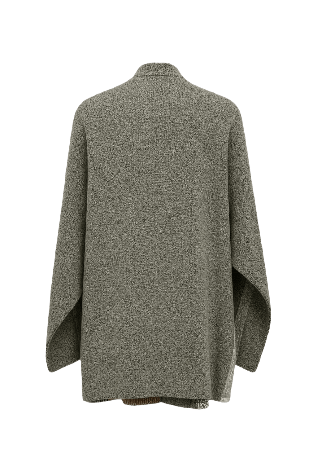1990s Olive Green Wool Blend Cardigan - Back View
