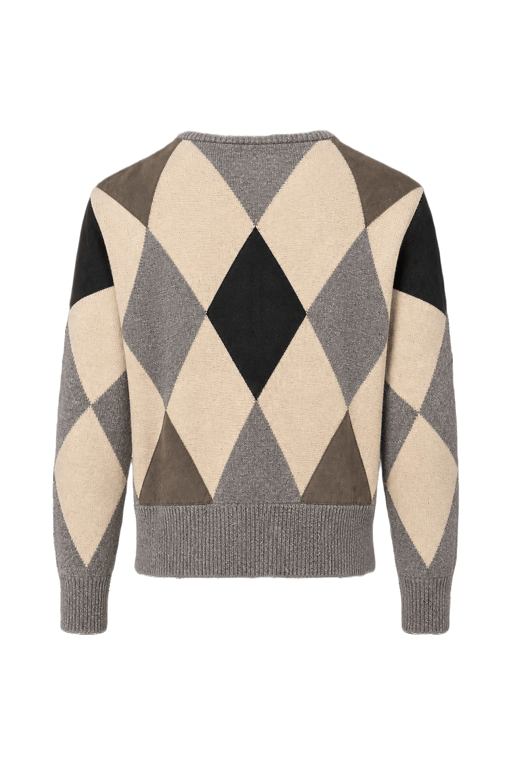 1990s Beige Wool Blend Sweater - Back View