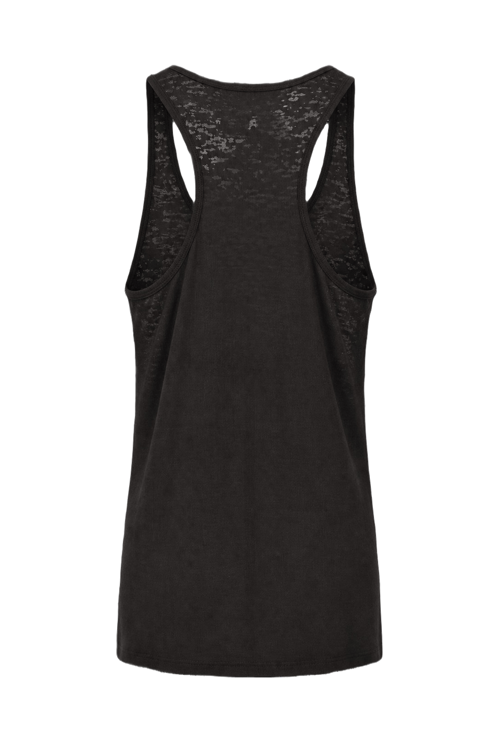 1990s Black Cotton Tank Top - Back View