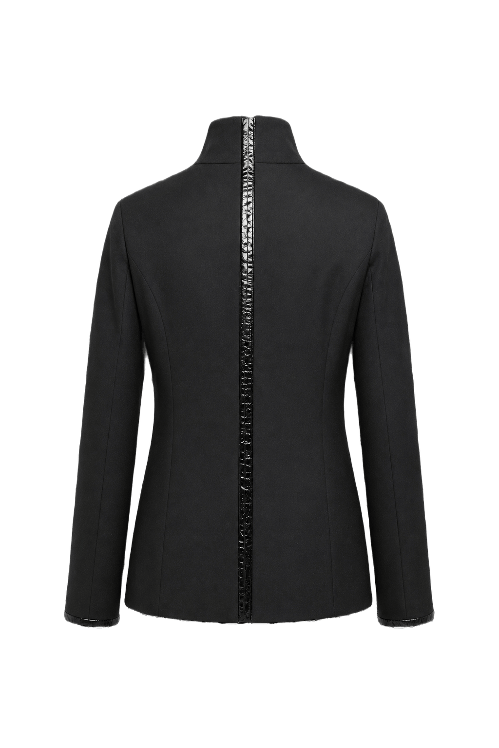 1990s Black Synthetic Blend Jacket - Back View