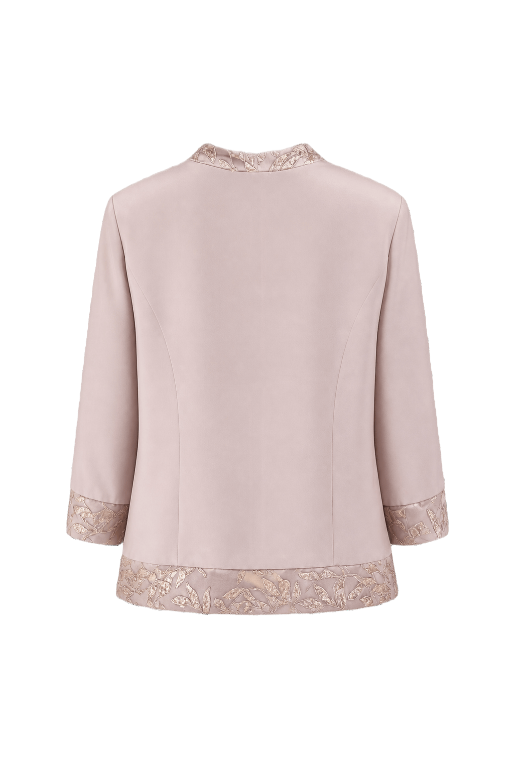 1970s Light Pink Silk-like Blouse - Back View