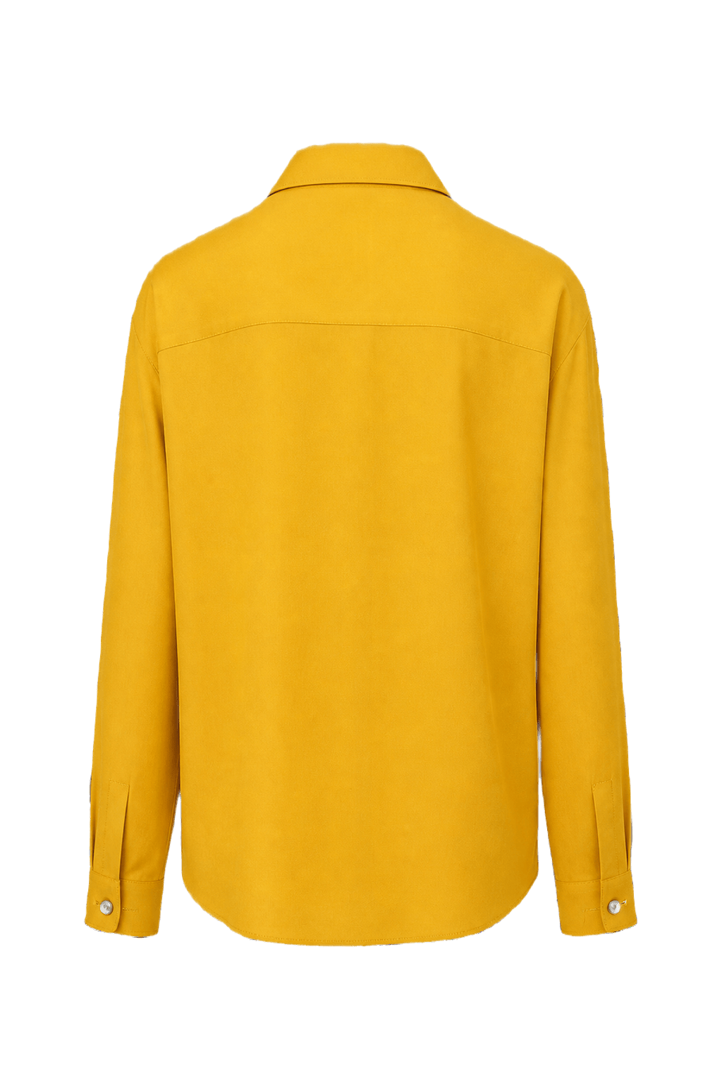 1990s Bright Yellow Synthetic Shirt - Back View
