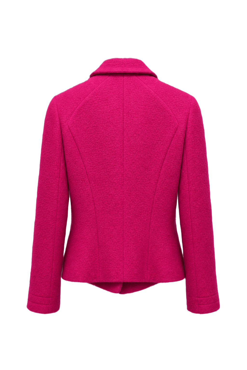 1980s Fuchsia Wool Blend Jacket - Back View