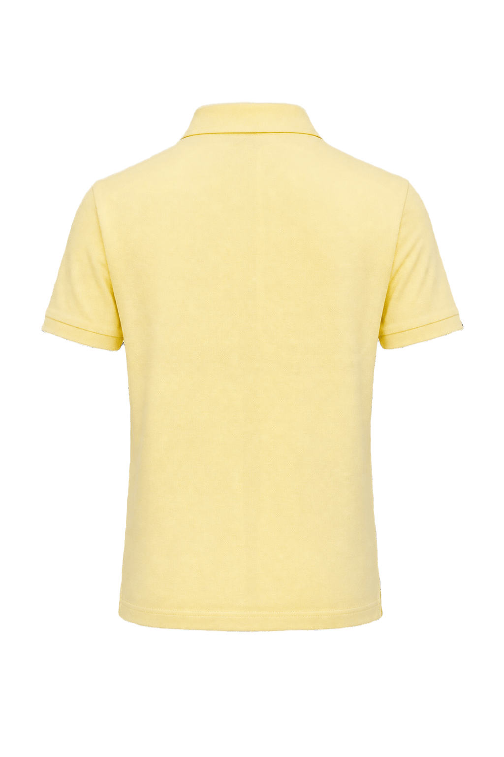 1960s Pale Yellow Cotton Blend Polo - Back View