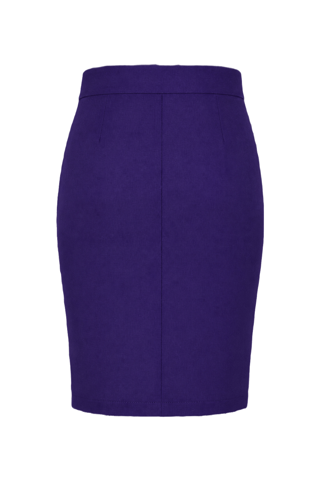 1980s Purple Cotton Blend Skirt - Back View