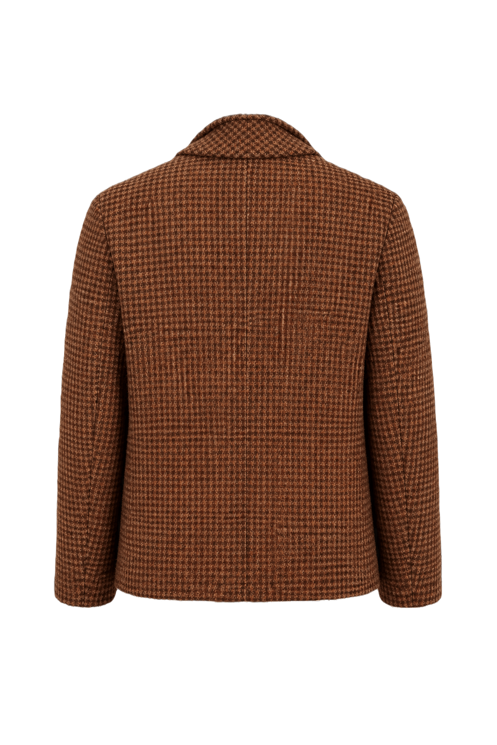 1980s Brown Wool Blend Blazer - Back View