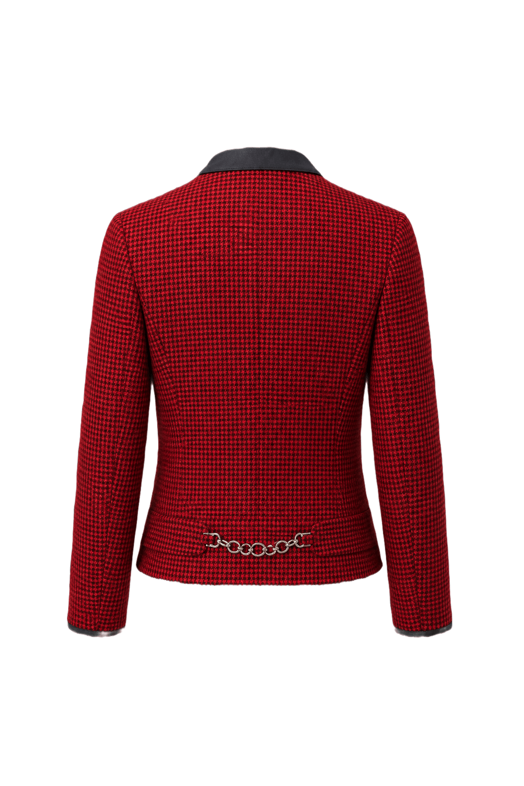 1980s Red Wool Blend Blazer - Back View