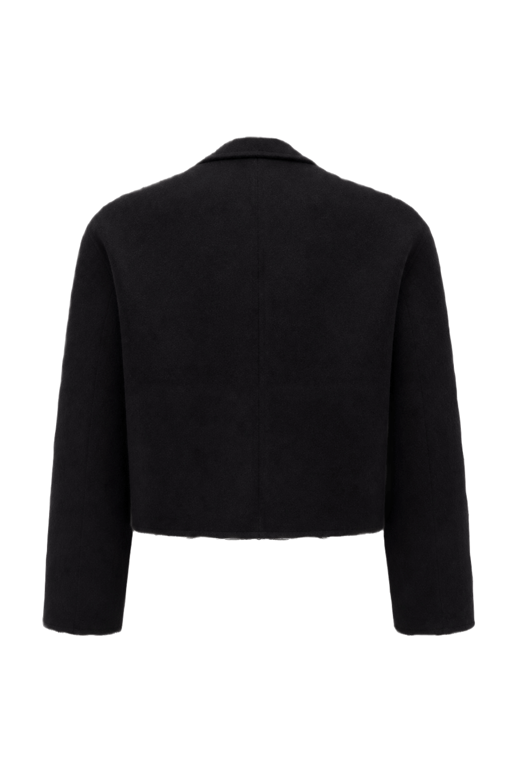 1990s Black Wool Blend Blazer - Back View