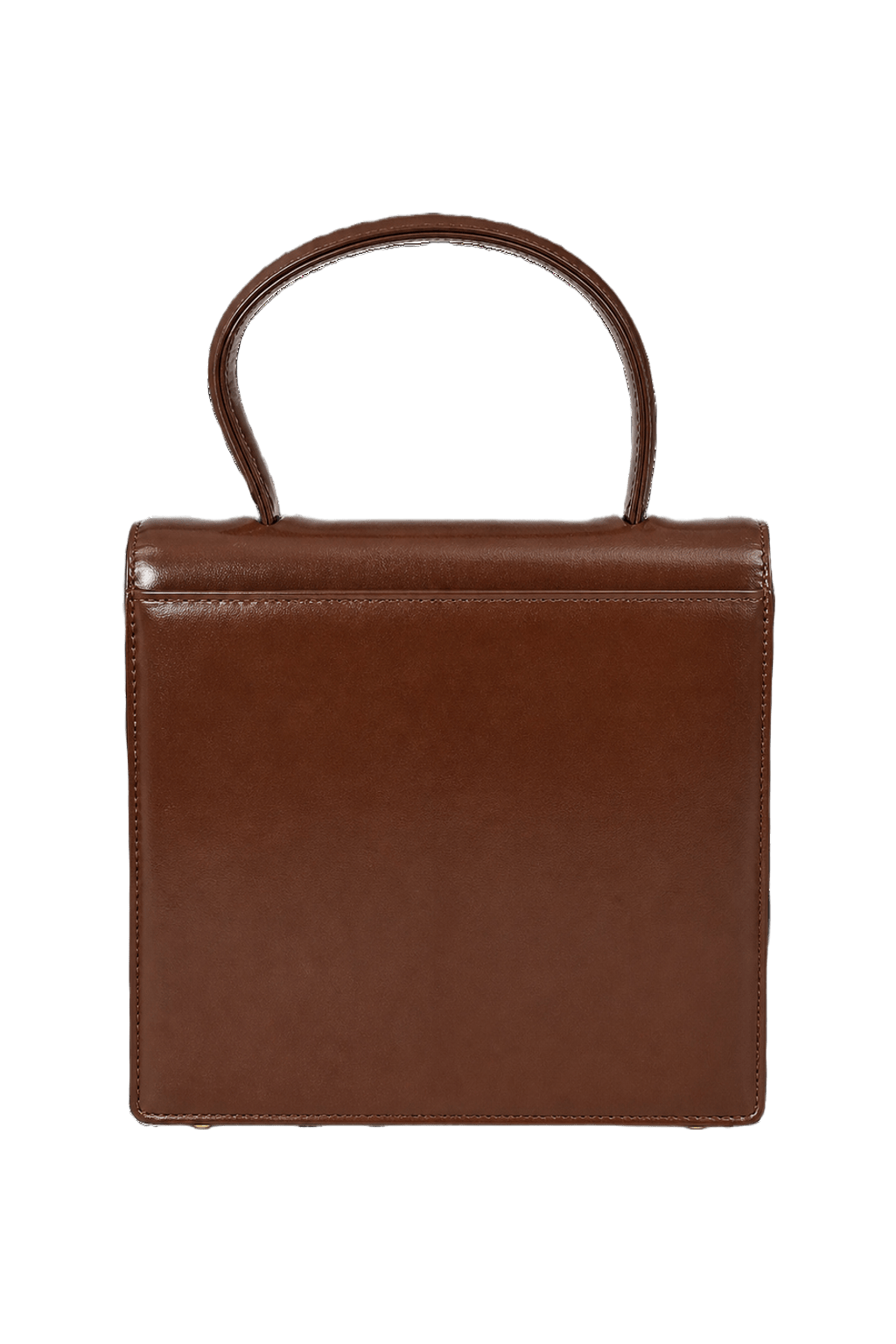 1980s Brown Leather Bag - Back View