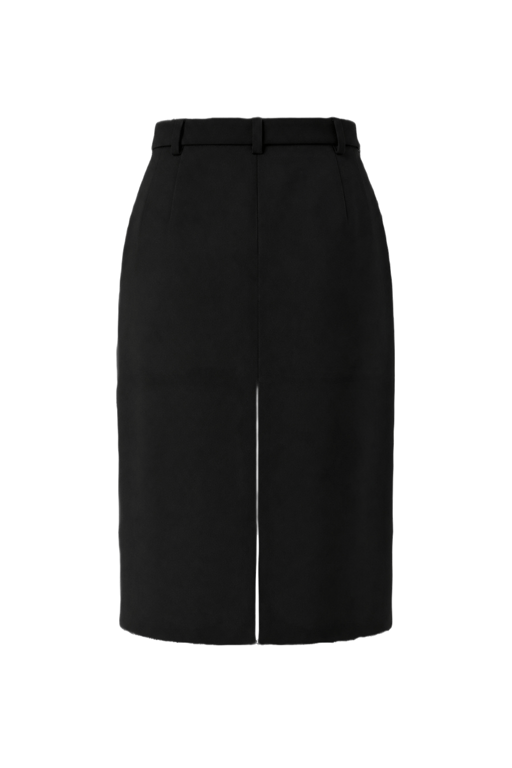 1950s Black Wool Skirt - Back View