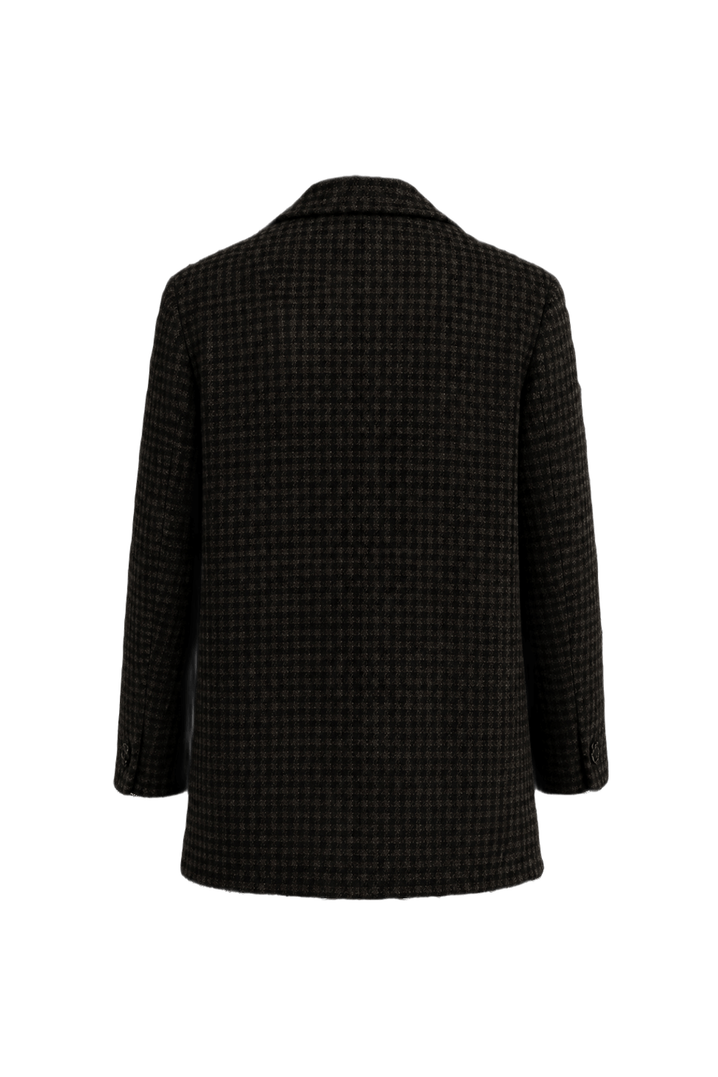 1970s Dark Gray Wool Jacket - Back View