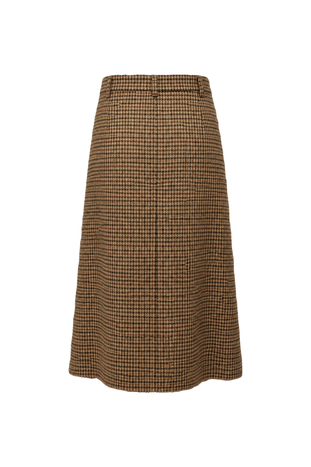 1970s Brown Wool Skirt - Back View