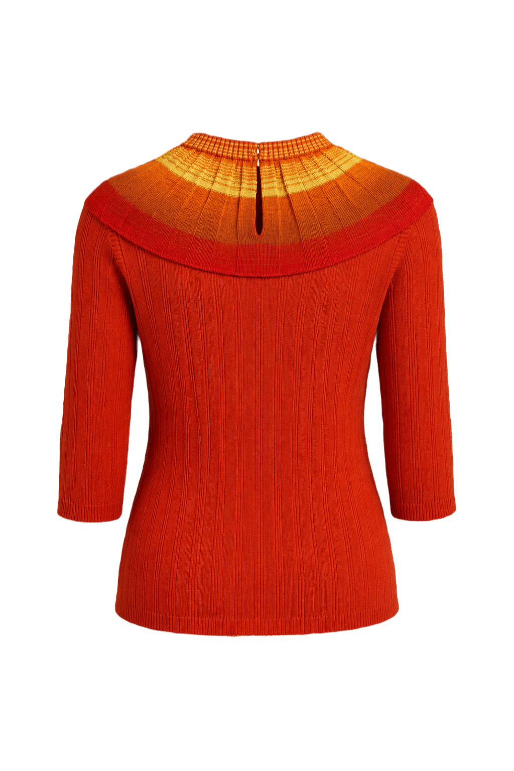 1960s Orange Cotton Sweater - Back View