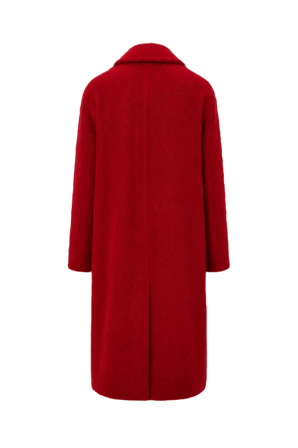 1990s Red Wool Coat - Back View