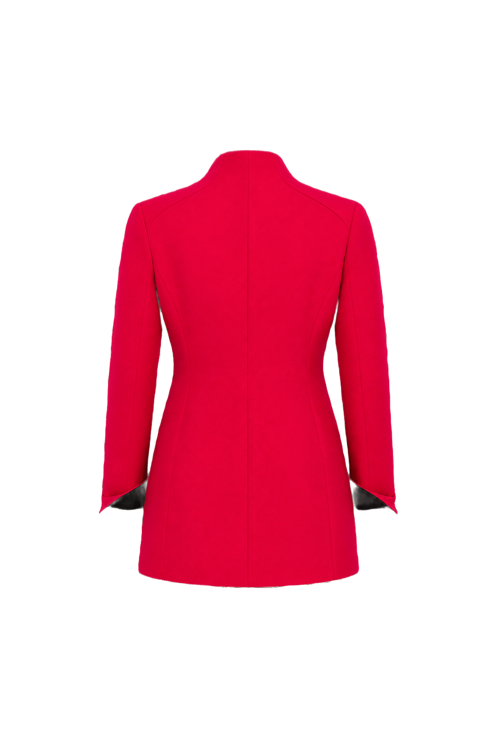 1980s Red Wool Blazer - Back View