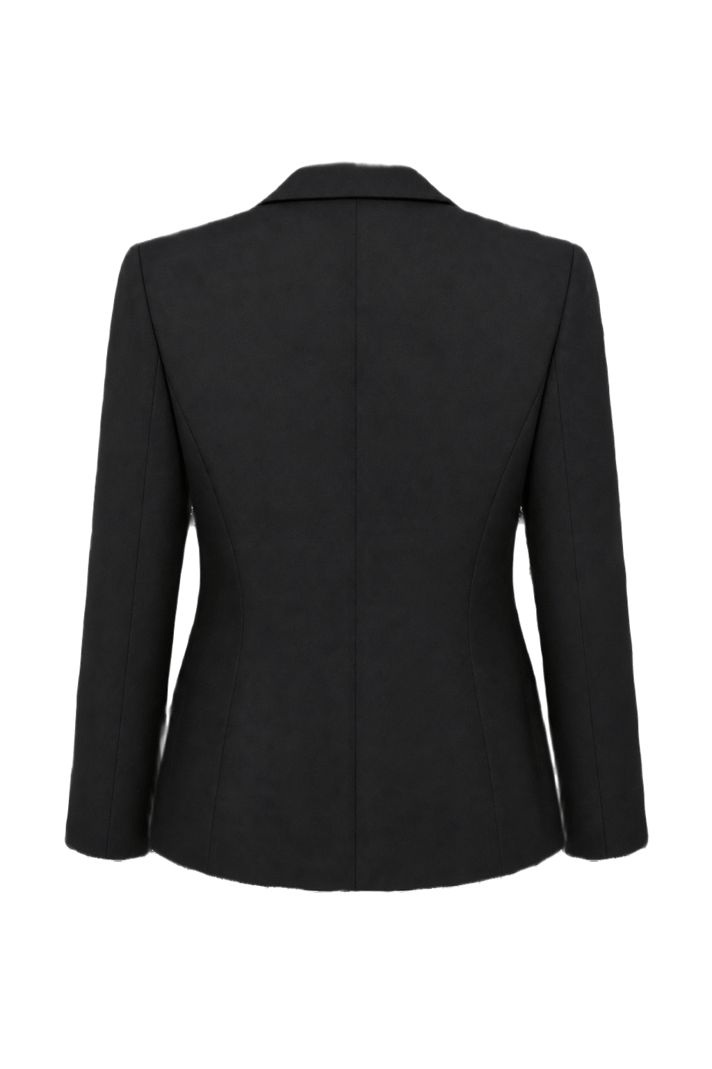 1980s Black Wool Blazer - Back View