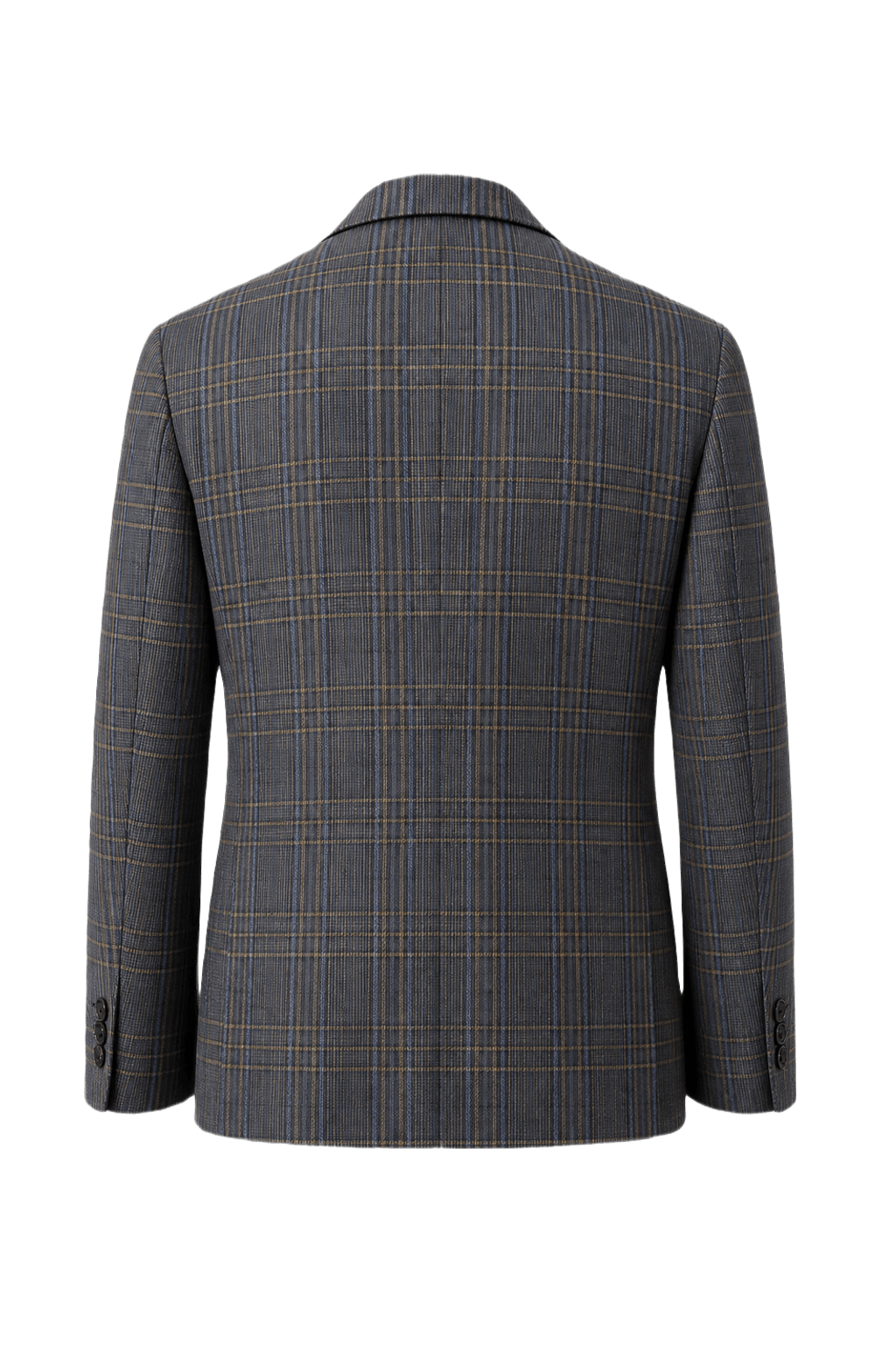 1980s Multi Color Wool Blazer - Back View