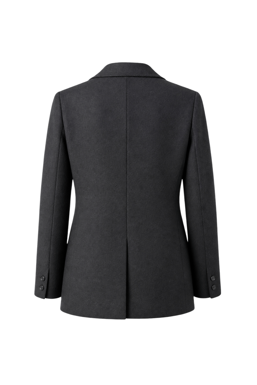 1990s Black Wool Blazer - Back View