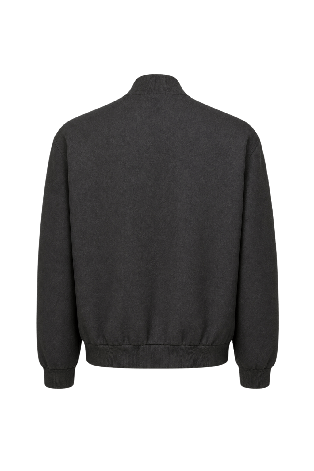 1980s Dark Gray Wool Jacket - Back View