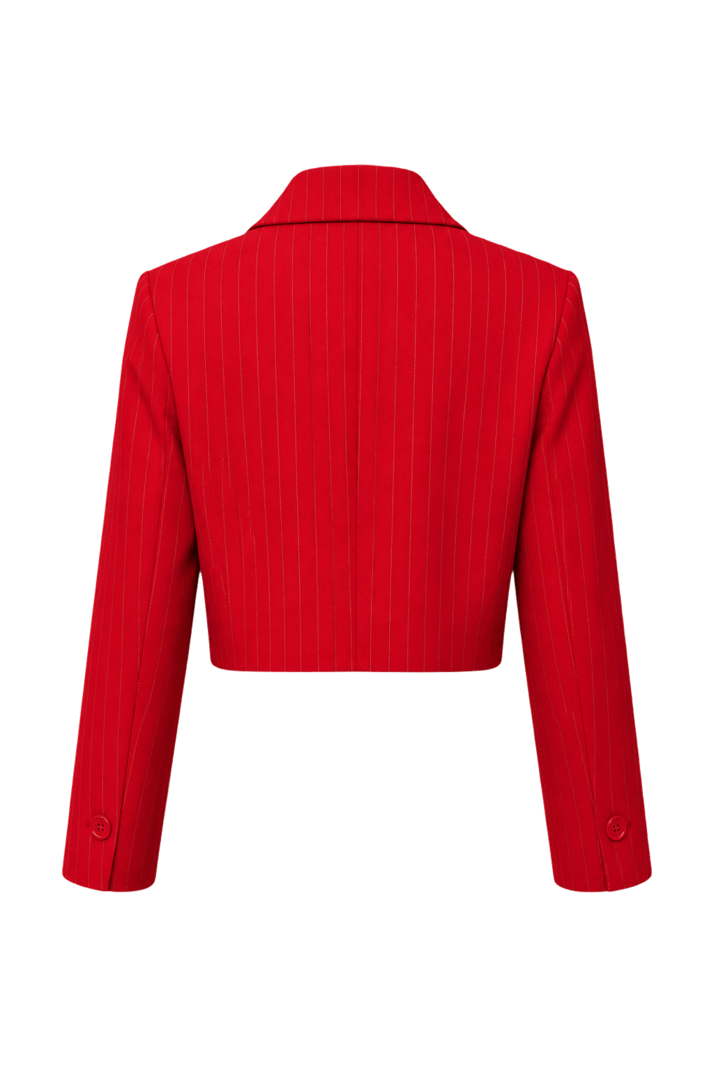 1980s Red Wool Blazer - Back View