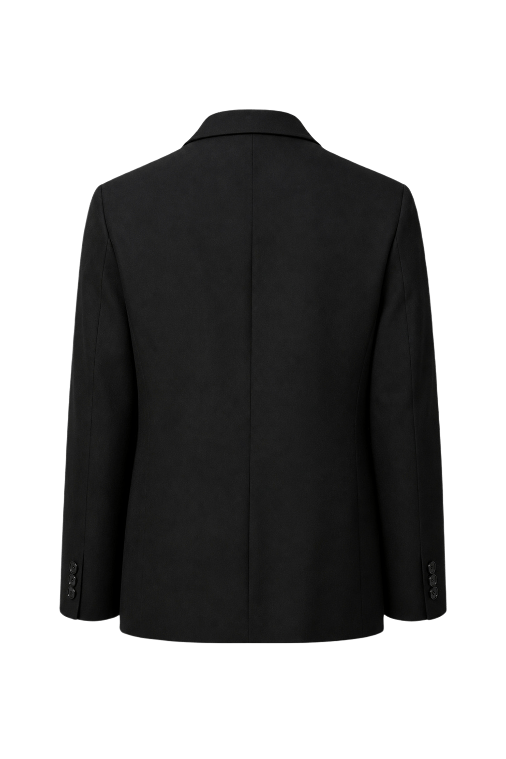 1980s Black Wool Blazer - Back View