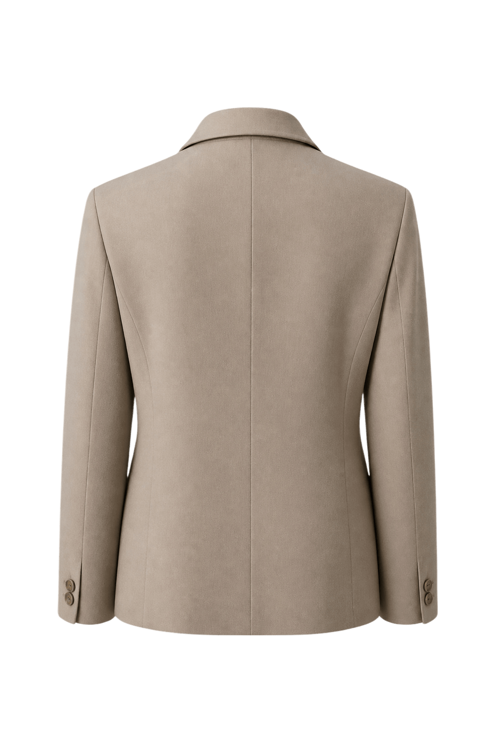 1990s Beige Wool Blend Blazer - Back View