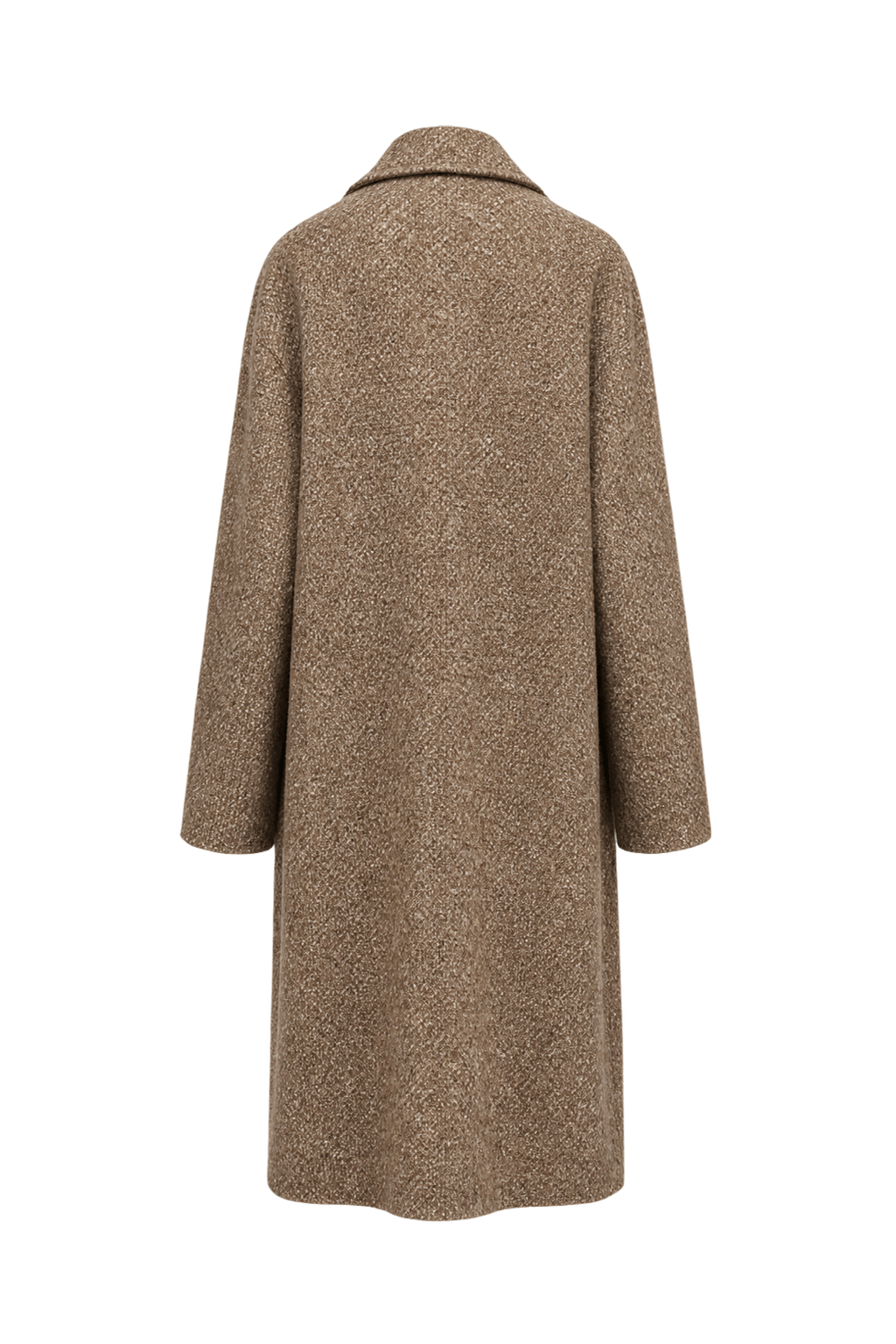 1980s Brown Wool Blend Coat - Back View