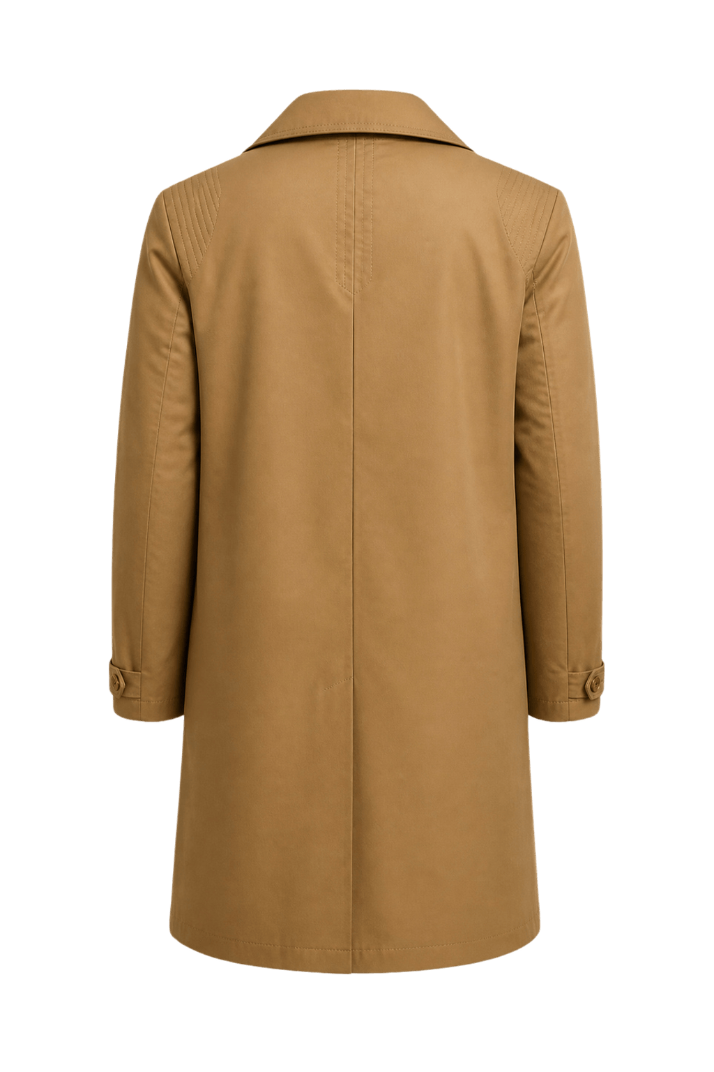 1970s Brown Nylon Coat - Back View