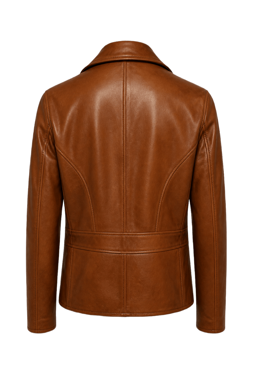 1980s Brown Leather Jacket - Back View